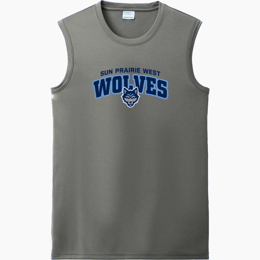 Sun Prairie West Wolves <span class="pdp-name-mascot">Sun Prairie West High School Wolves</span> Port & Company Men's Performance Sleeveless Tee