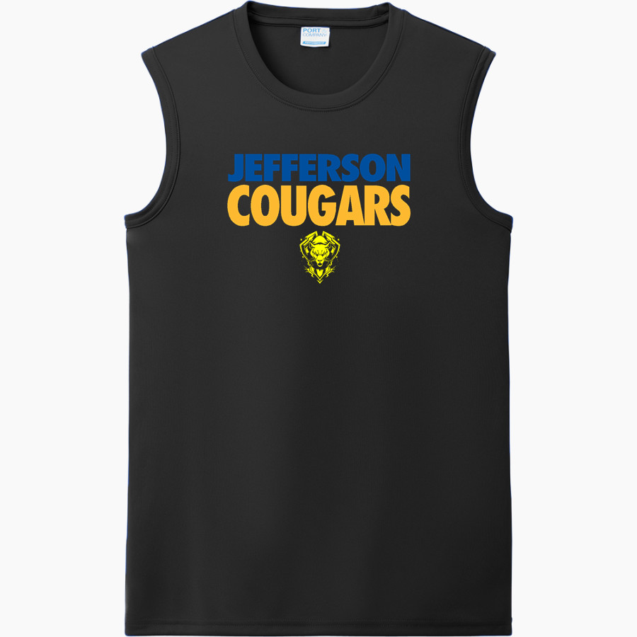 Jefferson Cougars <span class="pdp-name-mascot">Jefferson Cougars</span> Port & Company Men's Performance Sleeveless Tee