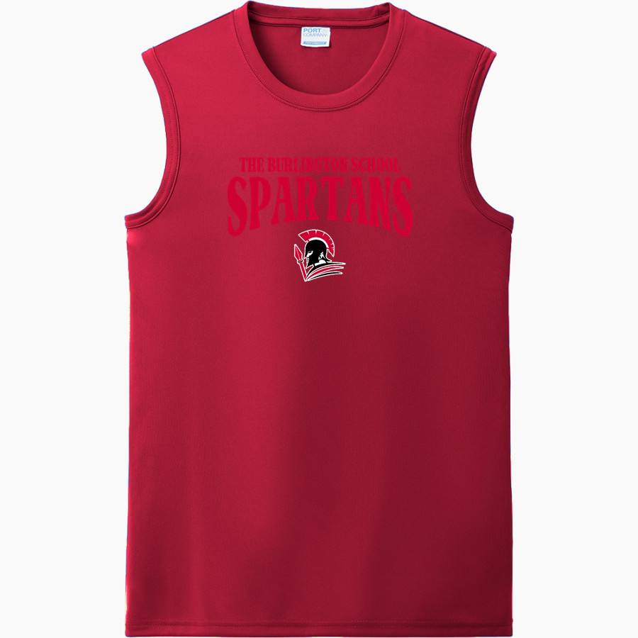 The Burlington School SPARTANS <span class="pdp-name-mascot">The Burlington School SPARTANS</span> Port & Company Men's Performance Sleeveless Tee