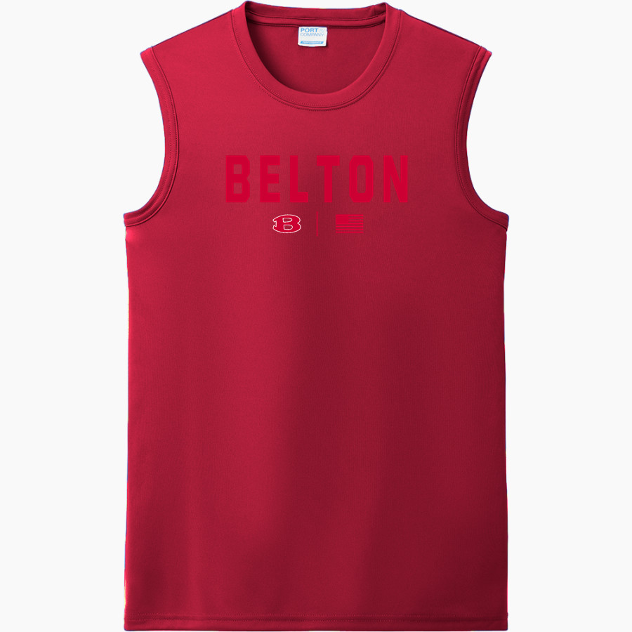 BELTON HIGH SCHOOL TIGERS <span class="pdp-name-mascot">BELTON TIGERS</span> Port & Company Men's Performance Sleeveless Tee