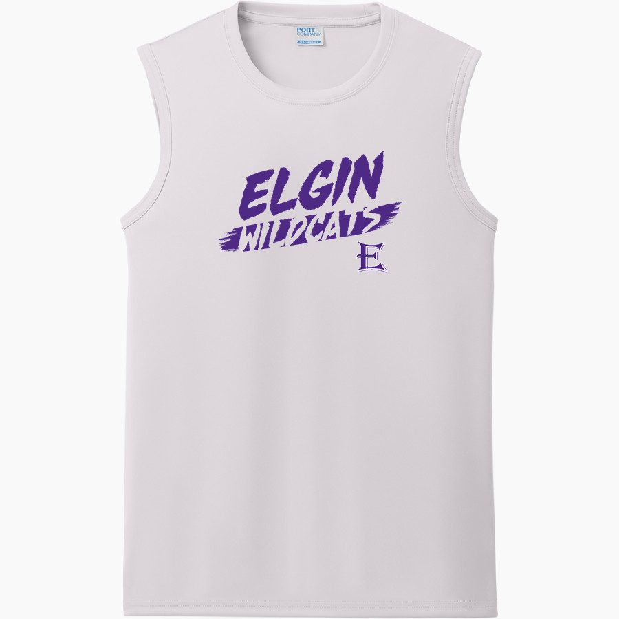 ELGIN HIGH SCHOOL WILDCATS <span class="pdp-name-mascot">ELGIN WILDCATS</span> Port & Company Men's Performance Sleeveless Tee