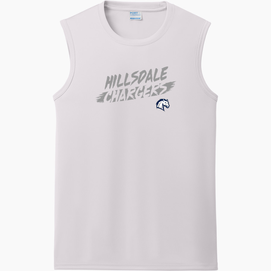 HIllsdale Chargers <span class="pdp-name-mascot">HIllsdale College Chargers</span> Port & Company Men's Performance Sleeveless Tee
