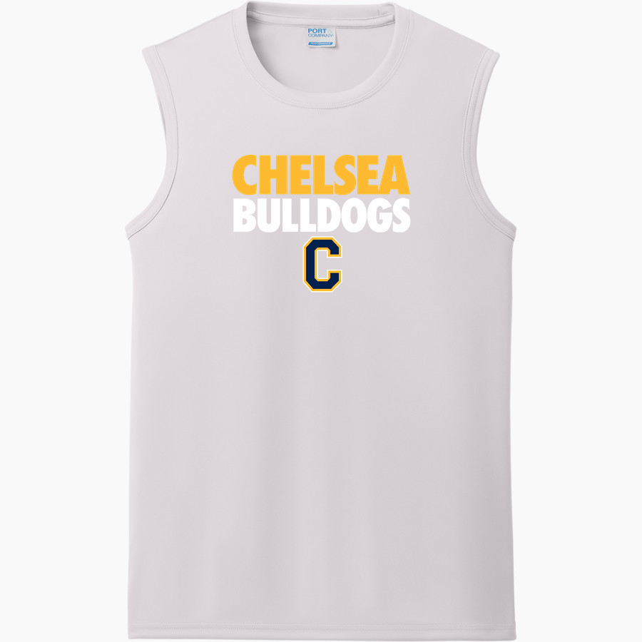 CHELSEA HIGH SCHOOL BULLDOGS <span class="pdp-name-mascot">CHELSEA BULLDOGS</span> Port & Company Men's Performance Sleeveless Tee