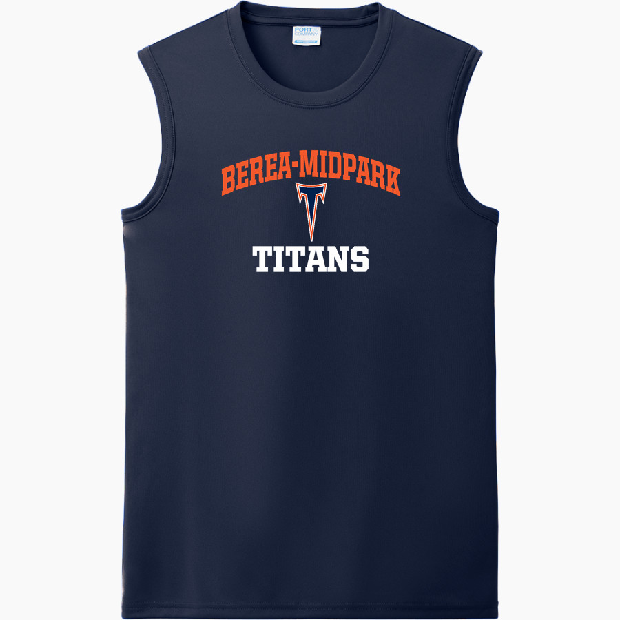 BEREA-MIDPARK HIGH SCHOOL TITANS <span class="pdp-name-mascot">BEREA - MIDPARK TITANS</span> Port & Company Men's Performance Sleeveless Tee