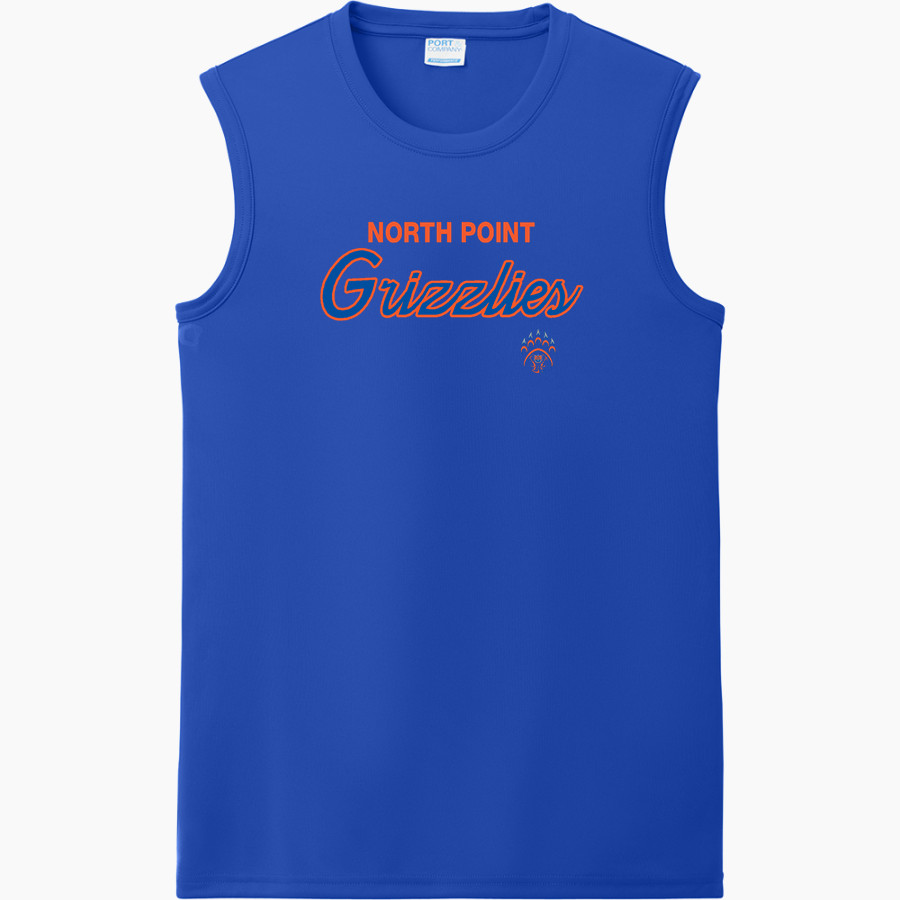North Point Grizzlies <span class="pdp-name-mascot">North Point Grizzlies</span> Port & Company Men's Performance Sleeveless Tee