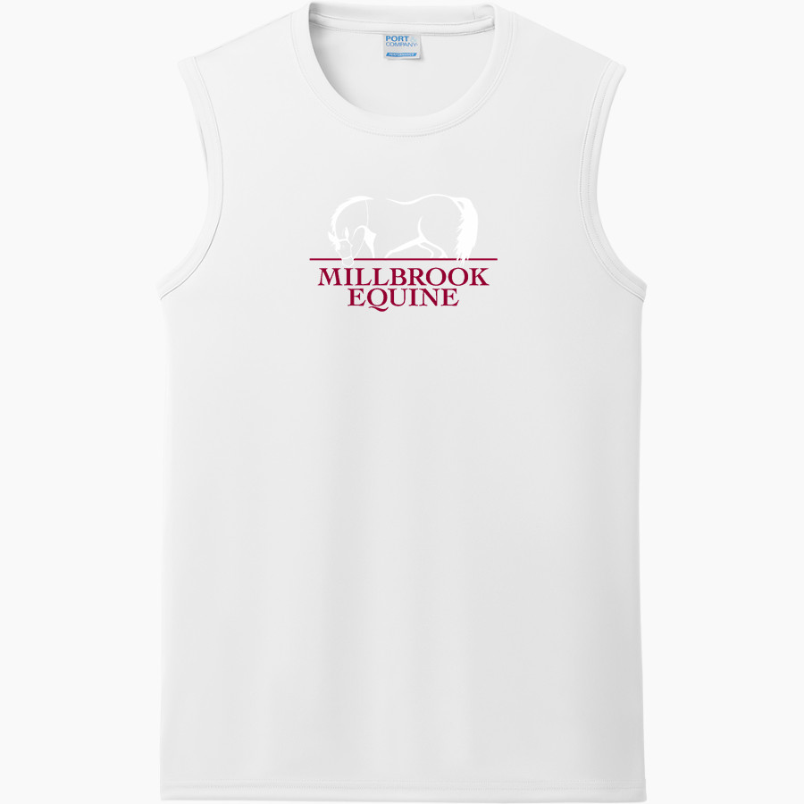 Millbrook Equine Veterinary Clinic Millbrook Equine Vet <span class="pdp-name-mascot">Millbrook Equine Veterinary Clinic</span> Port & Company Men's Performance Sleeveless Tee