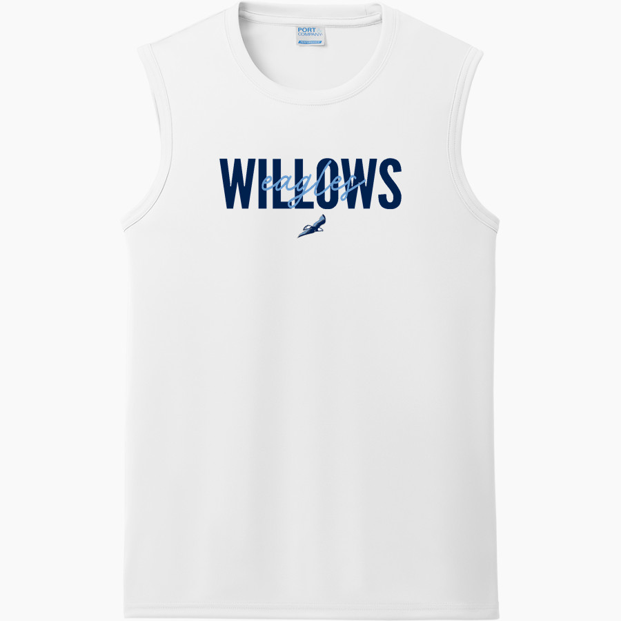 WILLOWS ACADEMY Eagles Port & Company Men's Performance Sleeveless Tee