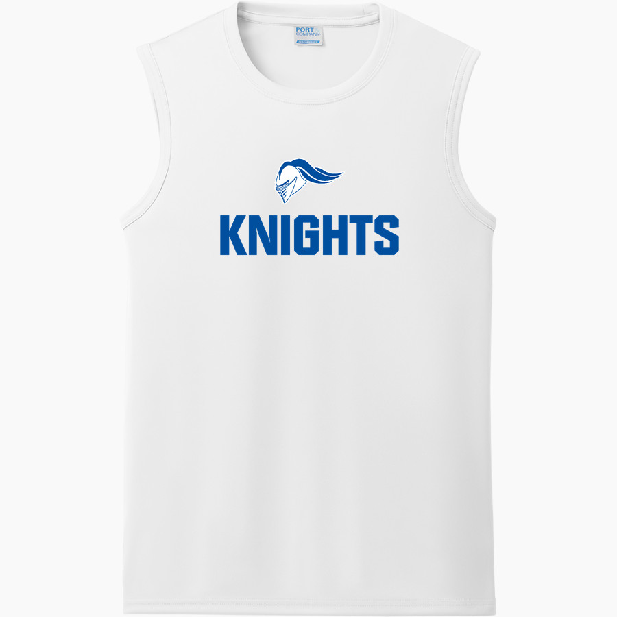ROCKY BAYOU CHRISTIAN SCHOOL KNIGHTS <span class="pdp-name-mascot">ROCKY BAYOU KNIGHTS</span> Port & Company Men's Performance Sleeveless Tee
