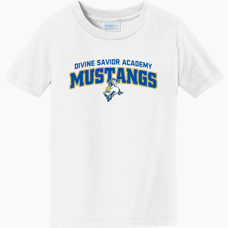 Divine Savior Academy Mustangs <span class="pdp-name-mascot">DSA Mustangs</span> Port & Company Toddler Fan Favorite Tee