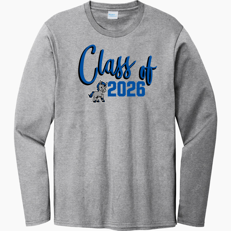 MacArthur Elementary Mustangs Port & Company Men's Long Sleeve Bouncer Tee