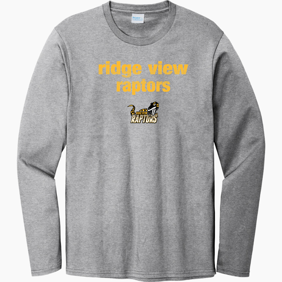 Ridge View Raptors <span class="pdp-name-mascot">Ridge View Raptors</span> Port & Company Men's Long Sleeve Bouncer Tee