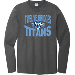 Twelve Bridges Titans <span class="pdp-name-mascot">Twelve Bridges Middle School Titans</span> Port & Company Men's Long Sleeve Bouncer Tee Front Thumbnail