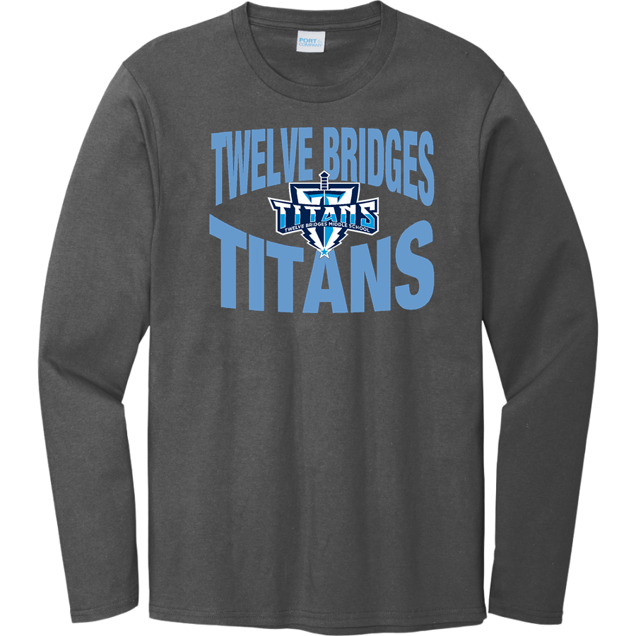 Twelve Bridges Titans <span class="pdp-name-mascot">Twelve Bridges Middle School Titans</span> Port & Company Men's Long Sleeve Bouncer Tee