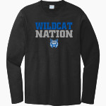 WELCH HIGH SCHOOL WILDCATS Port & Company Men's Long Sleeve Bouncer Tee Front Thumbnail