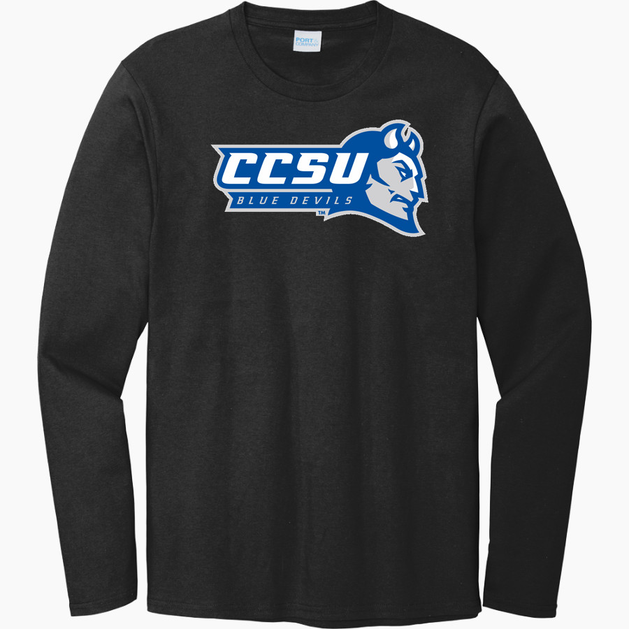 CCSU Blue Devils Port & Company Men's Long Sleeve Bouncer Tee