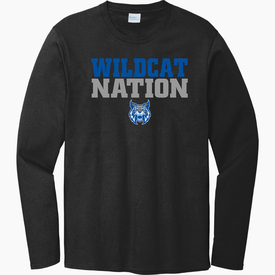 WELCH HIGH SCHOOL WILDCATS Port & Company Men's Long Sleeve Bouncer Tee