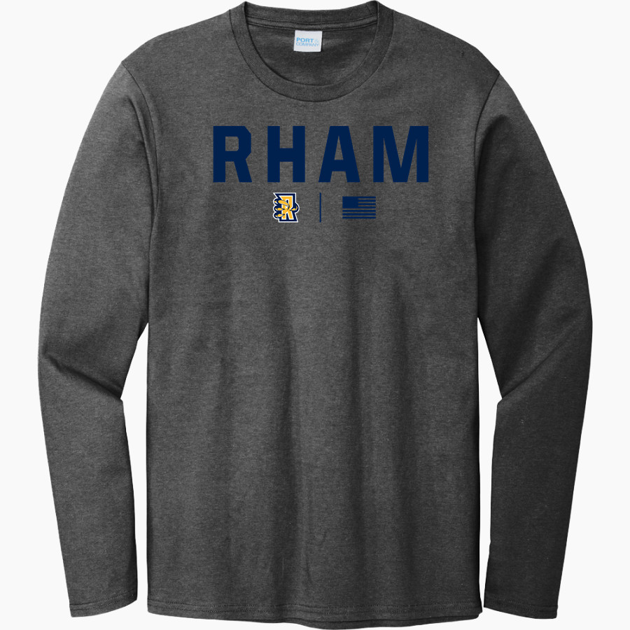 Rham Raptors <span class="pdp-name-mascot">Rham Sachems</span> Port & Company Men's Long Sleeve Bouncer Tee
