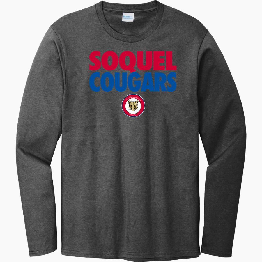 Soquel Cougars <span class="pdp-name-mascot">Soquel Elementary School Cougars</span> Port & Company Men's Long Sleeve Bouncer Tee