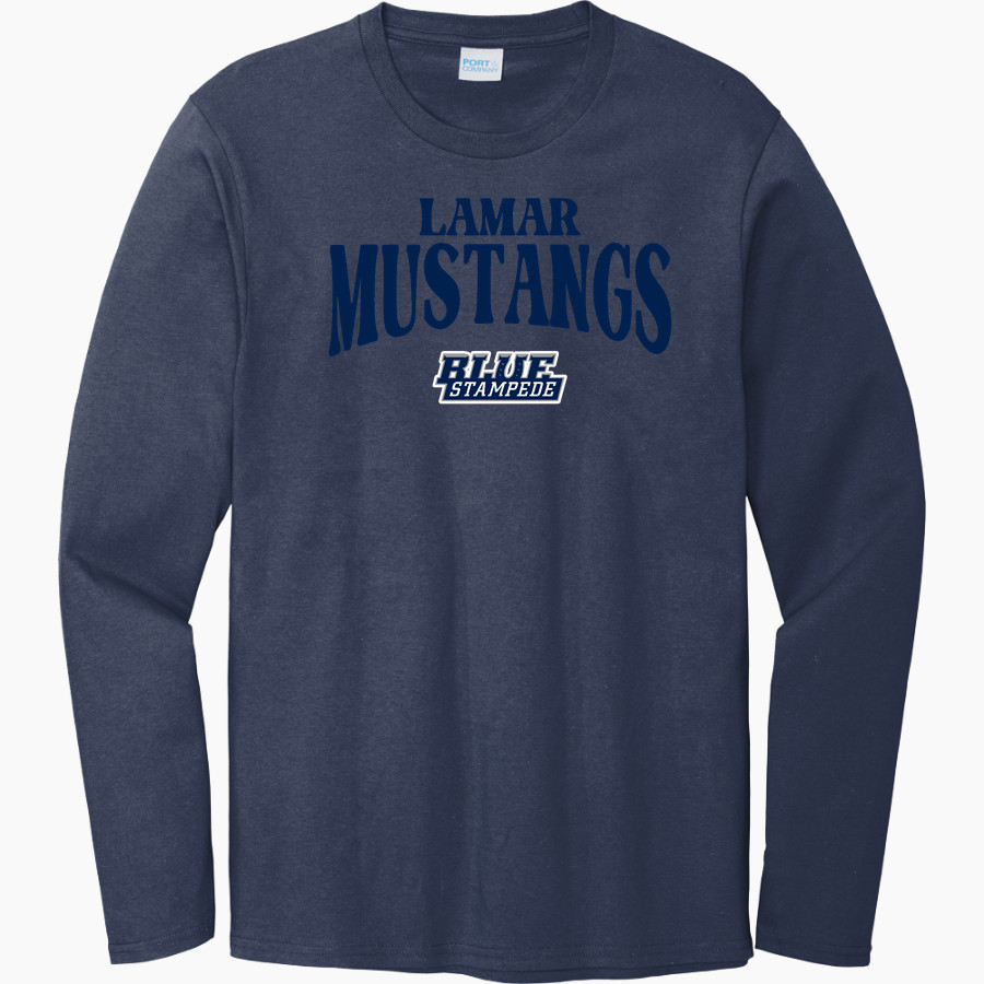 Lamar Mustangs Port & Company Men's Long Sleeve Bouncer Tee