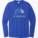 St. Andrew's Lions Port & Company Men's Long Sleeve Bouncer Tee Front Thumbnail