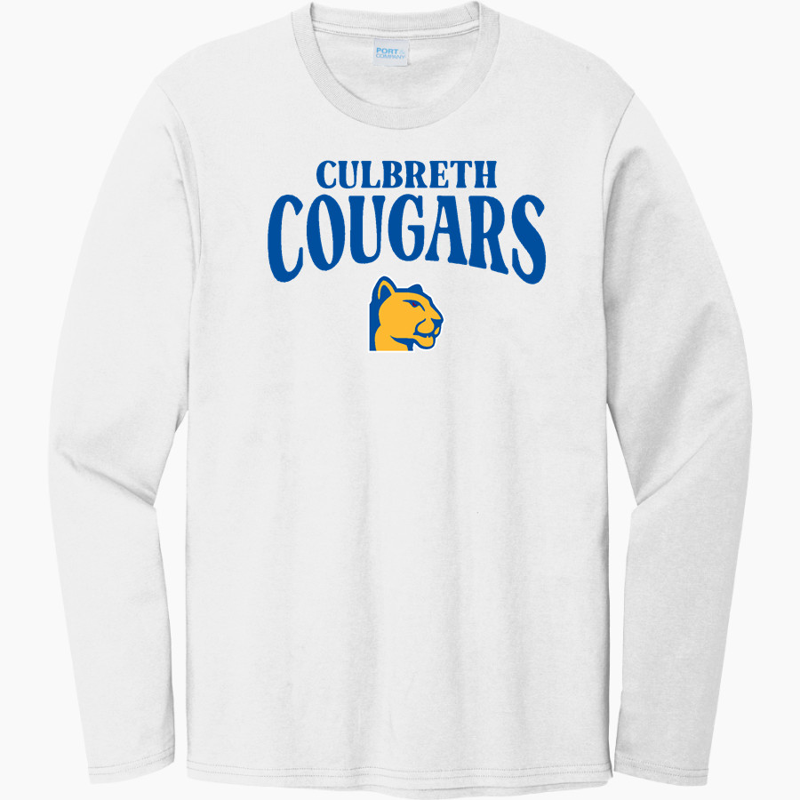 CULBRETH Cougars Port & Company Men's Long Sleeve Bouncer Tee