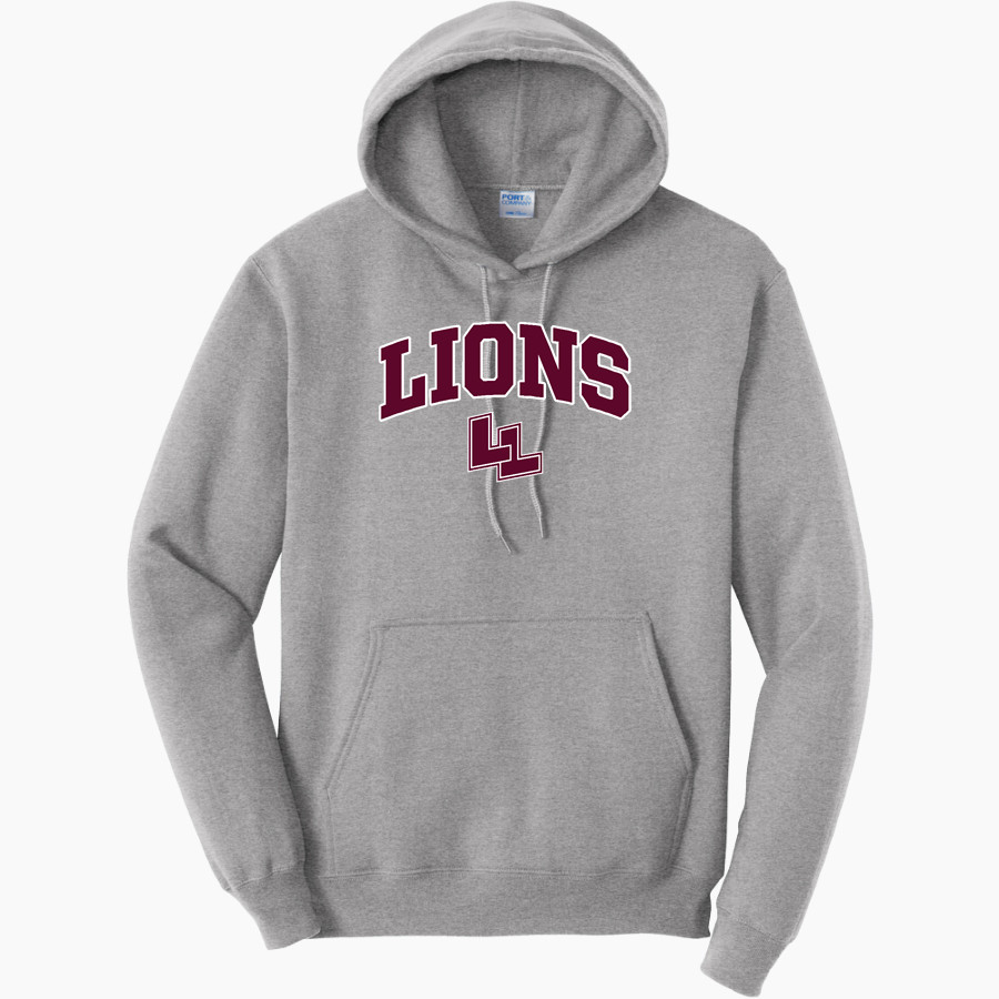 LOCKHART HIGH SCHOOL LIONS <span class="pdp-name-mascot">LOCKHART LIONS</span> Port & Company Men's Core Fleece Pullover Hooded Sweatshirt