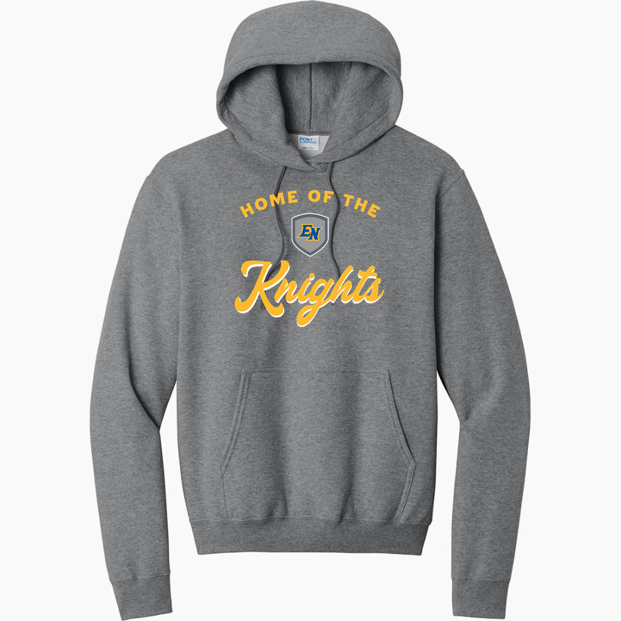 EAST NOBLE HIGH SCHOOL KNIGHTS <span class="pdp-name-mascot">EAST NOBLE KNIGHTS</span> Port & Company Men's Core Fleece Pullover Hooded Sweatshirt