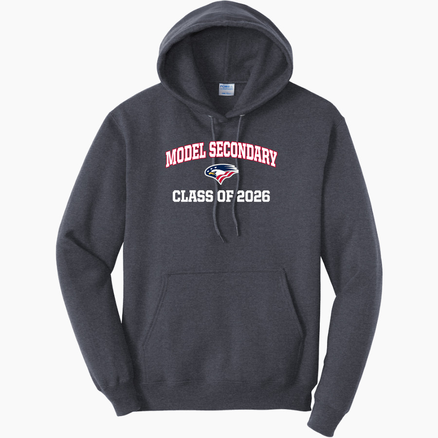 Model Secondary School for the Deaf Eagles Port & Company Men's Core Fleece Pullover Hooded Sweatshirt