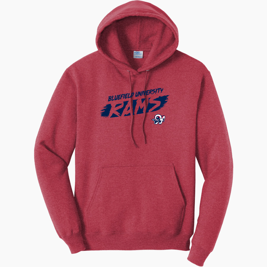 Bluefield University Sideline Store <span class="pdp-name-mascot">Bluefield University</span> Port & Company Men's Core Fleece Pullover Hooded Sweatshirt