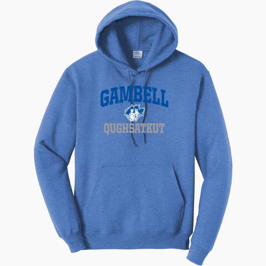 Gambell Qughsatkut Port & Company Men's Core Fleece Pullover Hooded Sweatshirt