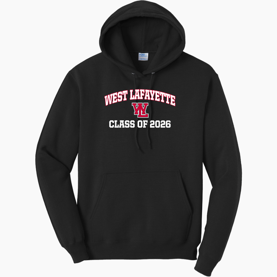 West Lafayette Jr-Sr High School Red Devils Online Store Port & Company Men's Core Fleece Pullover Hooded Sweatshirt