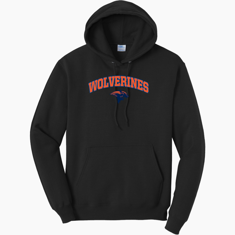Wiggs Wolverines <span class="pdp-name-mascot">Wiggs Wolverines</span> Port & Company Men's Core Fleece Pullover Hooded Sweatshirt