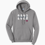 LUTHERAN HIGH SCHOOL MUSTANGS Port & Company Men's Core Fleece Pullover Hooded Sweatshirt Front Thumbnail