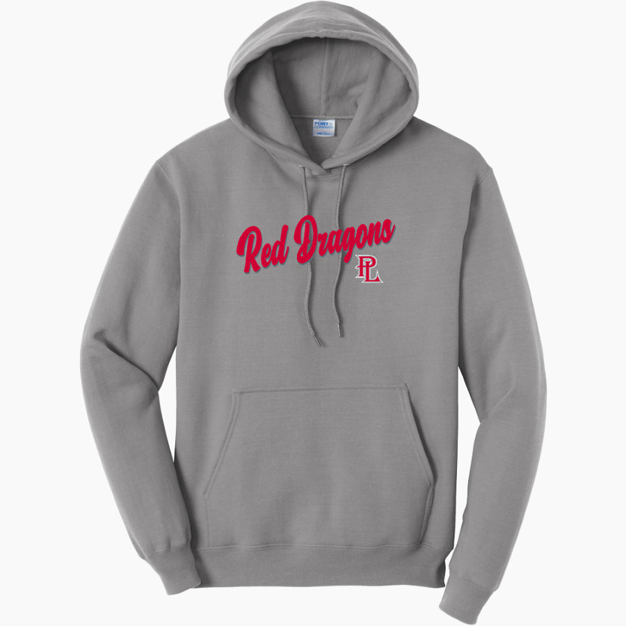 PURCHASE LINE HIGH SCHOOL RED DRAGONS <span class="pdp-name-mascot">PURCHASE LINE RED DRAGONS</span> Port & Company Men's Core Fleece Pullover Hooded Sweatshirt