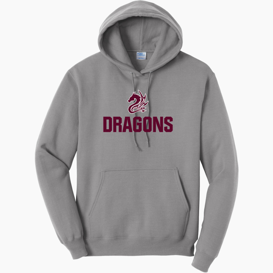 Math & Science Academy Dragons <span class="pdp-name-mascot">Math & Science Academy Dragons</span> Port & Company Men's Core Fleece Pullover Hooded Sweatshirt