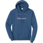 MIAMI SENIOR HIGH SCHOOL STINGAREES Port & Company Men's Core Fleece Pullover Hooded Sweatshirt Front Thumbnail