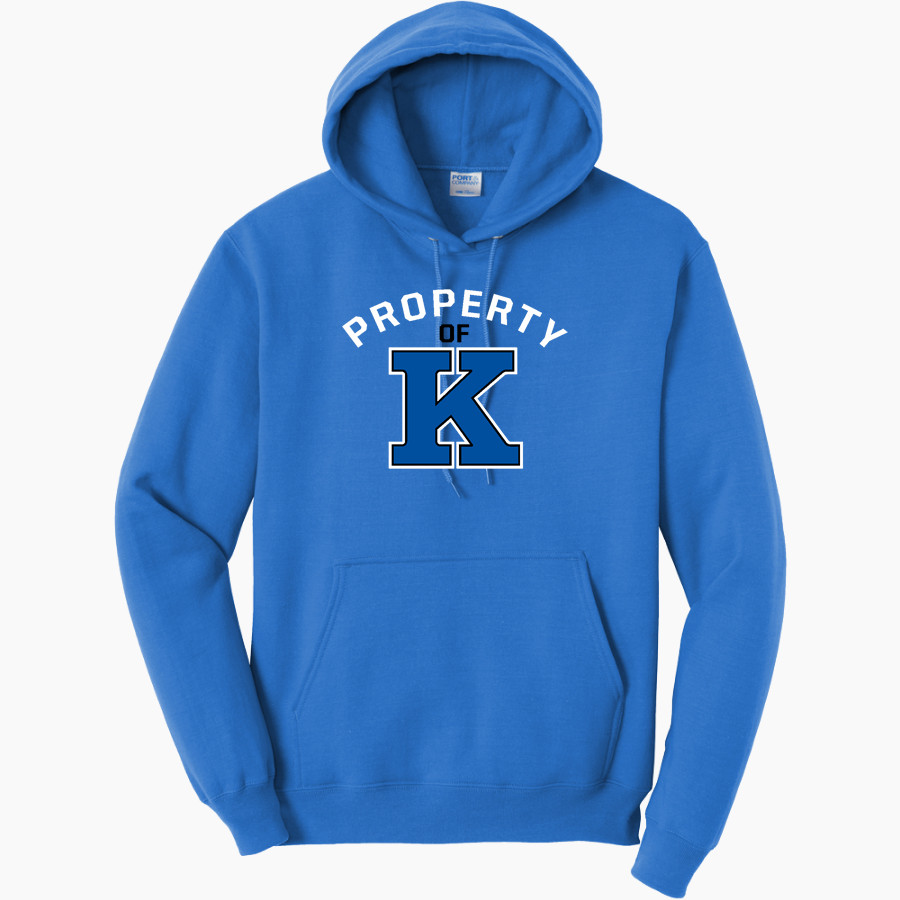KRUM HIGH SCHOOL BOBCATS Port & Company Men's Core Fleece Pullover Hooded Sweatshirt