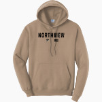 Northview Falcons <span class="pdp-name-mascot">Northview Middle School Falcons</span> Port & Company Men's Core Fleece Pullover Hooded Sweatshirt Front Thumbnail
