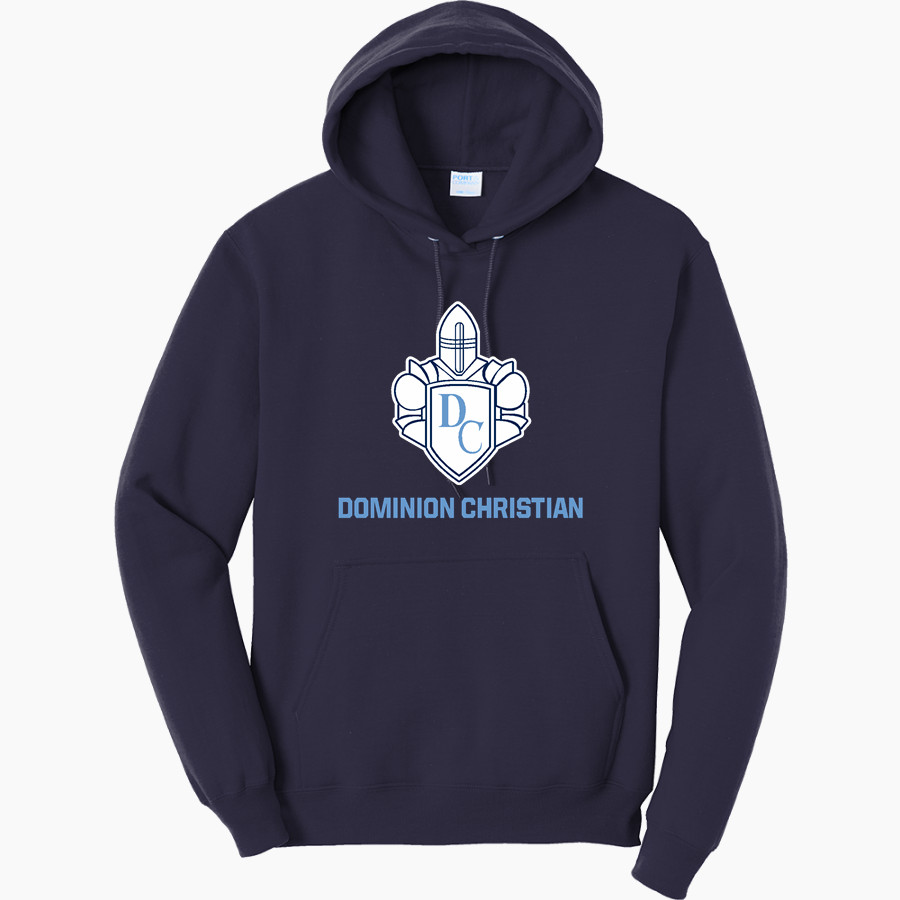 DOMINION CHRISTIAN HIGH SCHOOL KNIGHTS <span class="pdp-name-mascot">DOMINION CHRISTIAN KNIGHTS</span> Port & Company Men's Core Fleece Pullover Hooded Sweatshirt