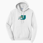 University Prep Mustangs Port & Company Men's Core Fleece Pullover Hooded Sweatshirt Front Thumbnail