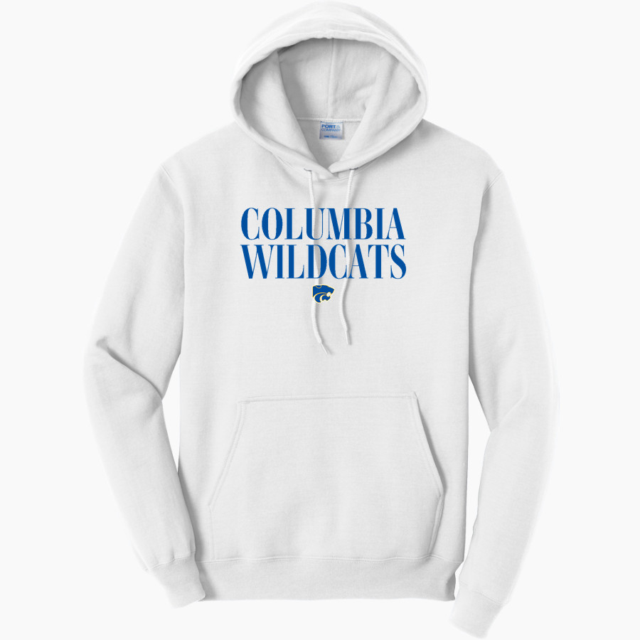 COLUMBIA HIGH SCHOOL WILDCATS <span class="pdp-name-mascot">COLUMBIA WILDCATS</span> Port & Company Men's Core Fleece Pullover Hooded Sweatshirt