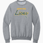 CHESTNUT RIDGE HIGH SCHOOL LIONS <span class="pdp-name-mascot">CHESTNUT RIDGE LIONS</span> Port & Company Men's Core Fleece Crewneck Pocket Sweatshirt Front Thumbnail