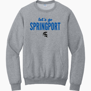 Port & Company Men's Core Fleece Crewneck Pocket Sweatshirt