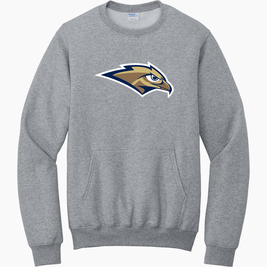 Oral Roberts Golden Eagles <span class="pdp-name-mascot">Oral Roberts Golden Eagles</span> Port & Company Men's Core Fleece Crewneck Pocket Sweatshirt
