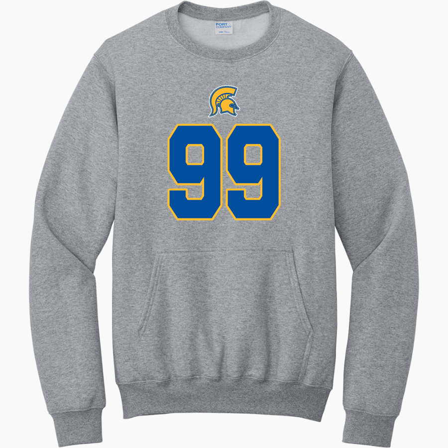 MASON CO CENTRAL HIGH SCHOOL SPARTANS Port & Company Men's Core Fleece Crewneck Pocket Sweatshirt