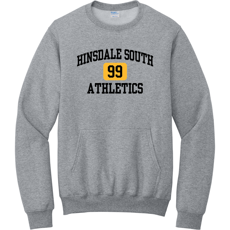 HINSDALE SOUTH HORNETS ONLINE STORE <span class="pdp-name-mascot">HINSDALE SOUTH HORNETS</span> Port & Company Men's Core Fleece Crewneck Pocket Sweatshirt