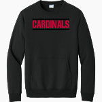 JOHANNESBURG-LEWISTON HIGH SCH CARDINALS <span class="pdp-name-mascot">JOHANNESBURG - LEWISTON CARDINALS</span> Port & Company Men's Core Fleece Crewneck Pocket Sweatshirt Front Thumbnail