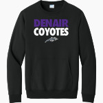 DENAIR HIGH SCHOOL COYOTES <span class="pdp-name-mascot">DENAIR COYOTES</span> Port & Company Men's Core Fleece Crewneck Pocket Sweatshirt Front Thumbnail