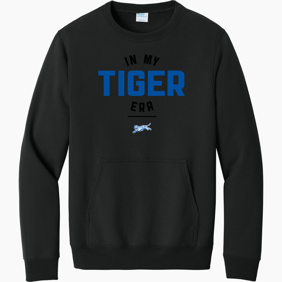 Crow Tigers <span class="pdp-name-mascot">Crow Middle School Tigers</span> Port & Company Men's Core Fleece Crewneck Pocket Sweatshirt