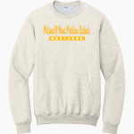 Mothers Of Mount Markham Students Mustangs Port & Company Men's Core Fleece Crewneck Pocket Sweatshirt Front Thumbnail